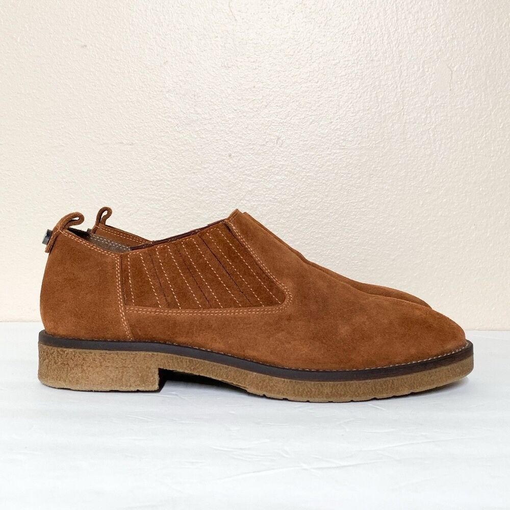 Italeau Waterproof Favola Booties 40.5 Women's US 10 Tan Suede Leather